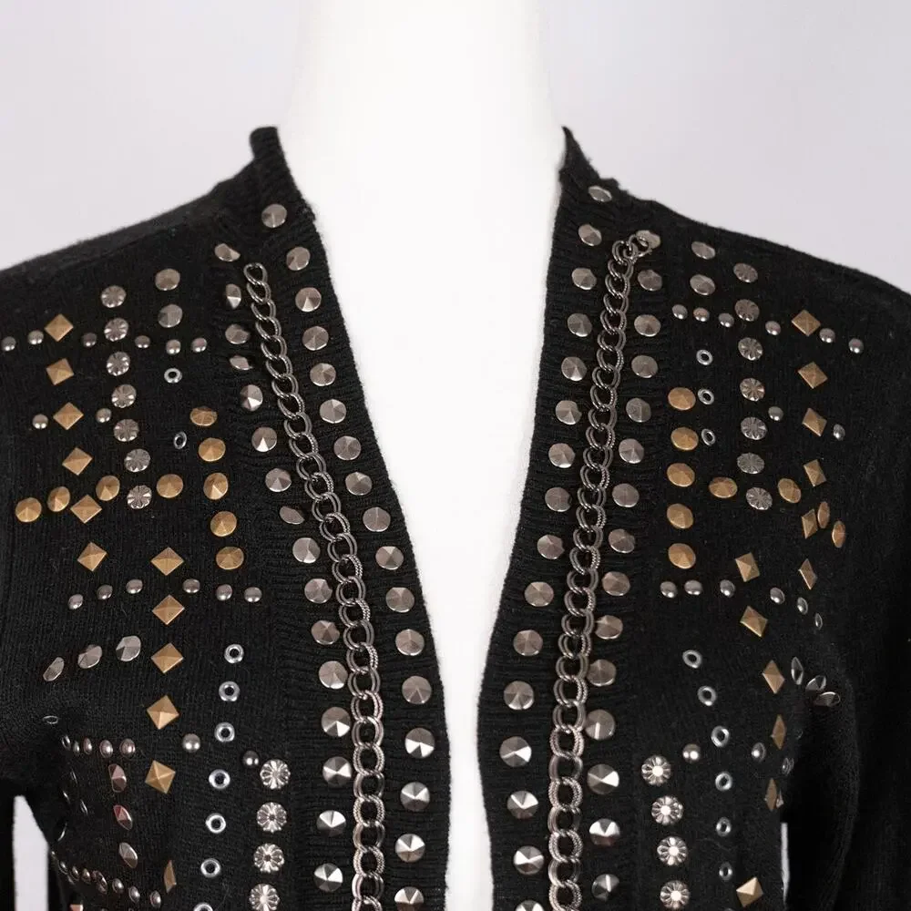 Elysee 26 Alberto Makali Soft Wool Blend Sweater MEDIUM Western Biker Goth Metal